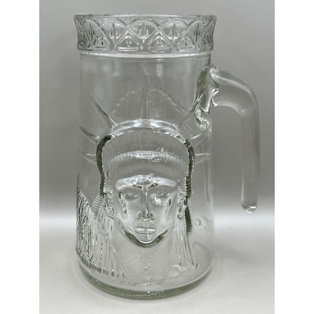 Anchor Hocking Glass Statue of Liberty Centennial Beer Stein Mug 1886-1986 16 oz